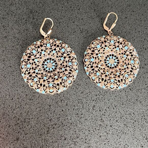 Catherine Popesco Multicolor Filigree Luxury Earrings Accessories - Picture 2 of 3